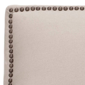 Safavieh Easton Club Chair - Elegant Linen Upholstery With Brass Nailheads For Timeless Comfort And Style Taupe MCR4572B