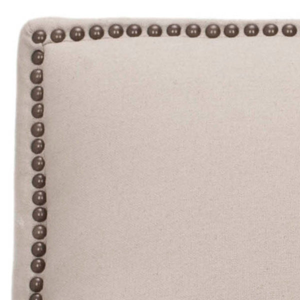 Safavieh Easton Club Chair - Elegant Linen Upholstery With Brass Nailheads For Timeless Comfort And Style Taupe MCR4572B