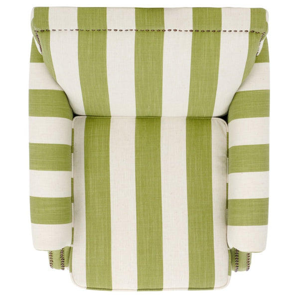 Safavieh Easton Club Chair - Elegant Linen Upholstery With Brass Nailheads For Timeless Comfort And Style Green / White MCR4572C