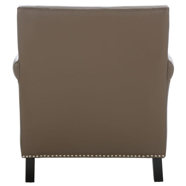 Safavieh Easton Club Chair - Elegant Linen Upholstery With Brass Nailheads For Timeless Comfort And Style Clay MCR4572G