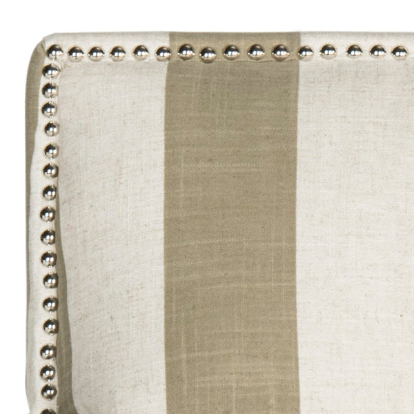 Safavieh Easton Club Chair - Elegant Linen Upholstery With Brass Nailheads For Timeless Comfort And Style Olive / White MCR4572K