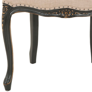 Safavieh Mckenna Arm Chair - Timeless French Elegance With Curvy Camelback & Cane Backrest For Any Space MCR4576C
