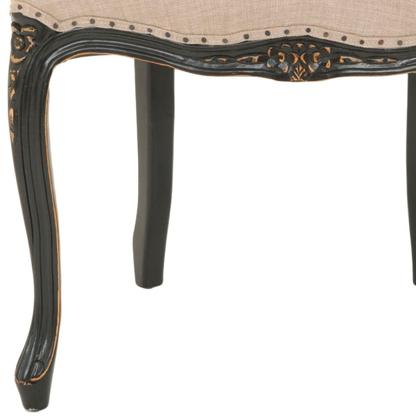 Safavieh Mckenna Arm Chair - Timeless French Elegance With Curvy Camelback & Cane Backrest For Any Space MCR4576C