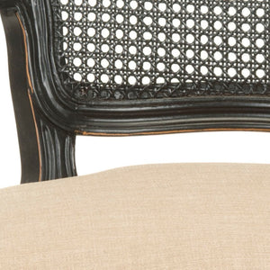 Safavieh Mckenna Arm Chair - Timeless French Elegance With Curvy Camelback & Cane Backrest For Any Space MCR4576C