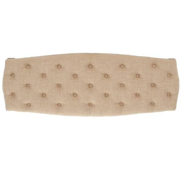 Safavieh Ramsey Country French Bench With Pickled Oak Finish & Wheat-Beige Linen, Stylish Accent Seating MCR4577A
