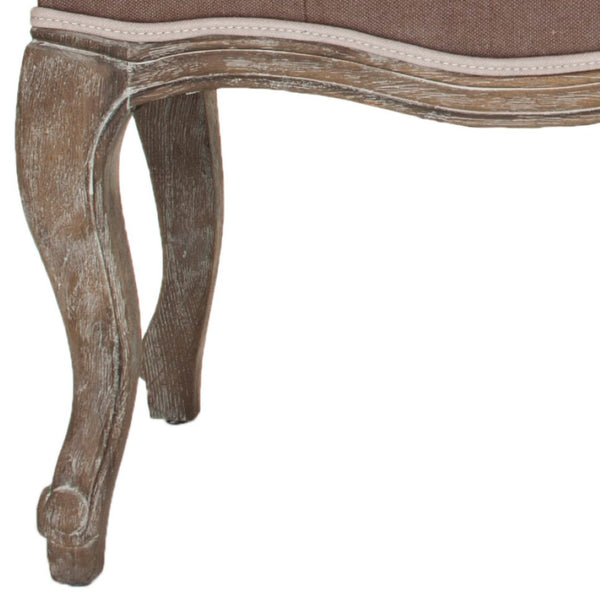 Safavieh Ramsey Bench - Timeless Country French Elegance With Solid Oak Frame And Comfortable Upholstered Seat Brown MCR4577B