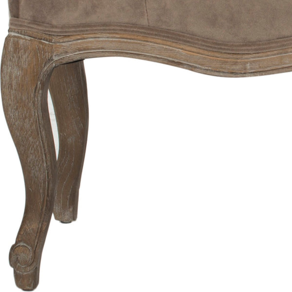Safavieh Ramsey Bench - Timeless Country French Elegance With Solid Oak Frame And Comfortable Upholstered Seat Mushroom MCR4577D