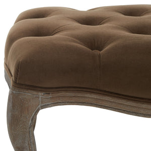 Safavieh Ramsey Bench - Timeless Country French Elegance With Solid Oak Frame And Comfortable Upholstered Seat Spruce MCR4577E