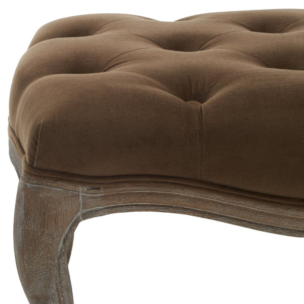 Safavieh Ramsey Bench - Timeless Country French Elegance With Solid Oak Frame And Comfortable Upholstered Seat Spruce MCR4577E
