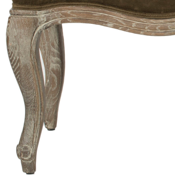 Safavieh Ramsey Bench - Timeless Country French Elegance With Solid Oak Frame And Comfortable Upholstered Seat Spruce MCR4577E