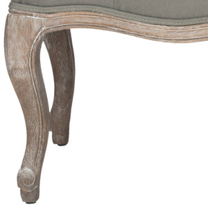 Safavieh Ramsey Bench - Timeless Country French Elegance With Solid Oak Frame And Comfortable Upholstered Seat Seamist MCR4577G