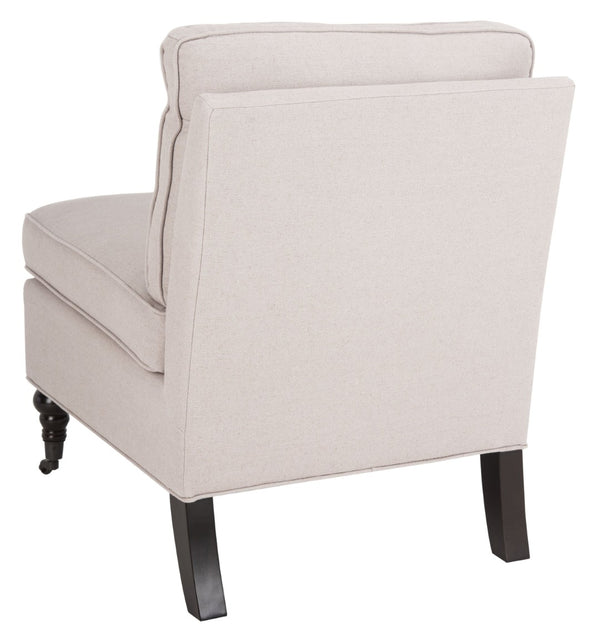 Safavieh Randy Slip Chair - Elegant Accent Piece With Plush Cushions, Spindle Legs, And Effortless Mobility Taupe MCR4584A