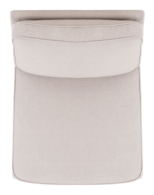 Safavieh Randy Slip Chair - Elegant Accent Piece With Plush Cushions, Spindle Legs, And Effortless Mobility Taupe MCR4584A