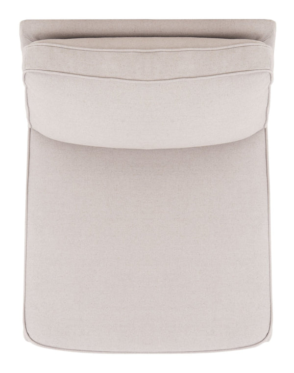 Safavieh Randy Slip Chair - Elegant Accent Piece With Plush Cushions, Spindle Legs, And Effortless Mobility Taupe MCR4584A