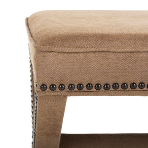 Safavieh Palmer Ottoman Silver Nail Heads Golden Bronze MCR4589C