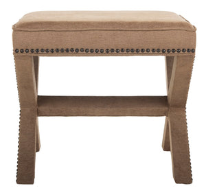 Safavieh Palmer Ottoman Silver Nail Heads Golden Bronze MCR4589C