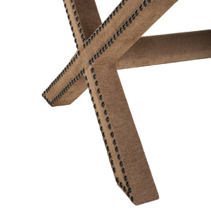 Safavieh Palmer Ottoman Silver Nail Heads Golden Bronze MCR4589C