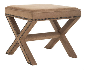 Safavieh Palmer Ottoman Silver Nail Heads Golden Bronze MCR4589C