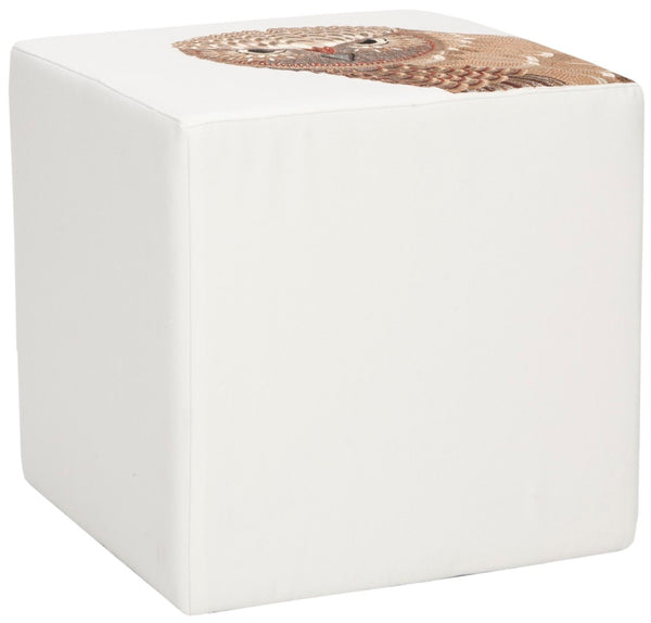 Safavieh Alicia Folkloric Owl Ottoman - Vibrant, Contemporary Accent Piece For Seating & Decor In Any Space MCR4590F