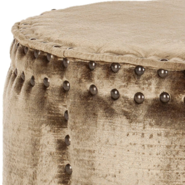 Safavieh Paula Ottoman - Antique Sage Upholstery With Brass Nail Heads For Rustic-Chic Elegance And Comfort MCR4596A