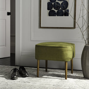 Safavieh Eli Ottoman - Mid-Century Modern Accent For Compact Spaces, Stylish Upholstered Footrest & Seat Sweet Pea MCR4608A