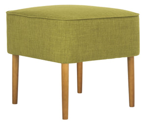 Safavieh Eli Ottoman - Mid-Century Modern Accent For Compact Spaces, Stylish Upholstered Footrest & Seat Sweet Pea MCR4608A