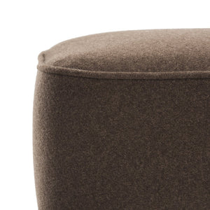 Safavieh Eli Ottoman - Mid-Century Modern Accent For Compact Spaces, Stylish Upholstered Footrest & Seat Brown/Natural Oak MCR4608B