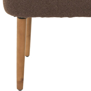 Safavieh Eli Ottoman - Mid-Century Modern Accent For Compact Spaces, Stylish Upholstered Footrest & Seat Brown/Natural Oak MCR4608B