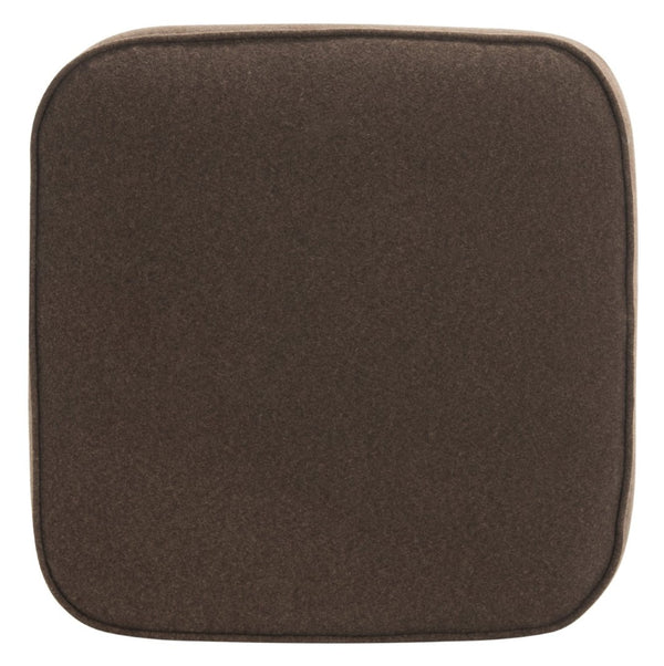 Safavieh Eli Ottoman - Mid-Century Modern Accent For Compact Spaces, Stylish Upholstered Footrest & Seat Brown/Natural Oak MCR4608B