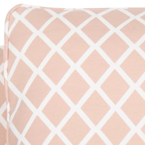Safavieh Buckler Club Chair - Contemporary Diamond Upholstery With Silver Nail Heads For Timeless Elegance Peach Pink / White MCR4613B
