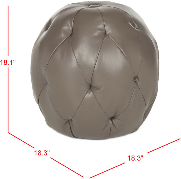 Safavieh Santiago Ottoman - Stylish & Versatile Upholstered Bench For Modern Living Spaces & Decor Clay  Mcr4615a