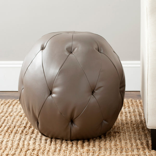 Safavieh Santiago Ottoman - Stylish & Versatile Upholstered Bench For Modern Living Spaces & Decor Clay  Mcr4615a