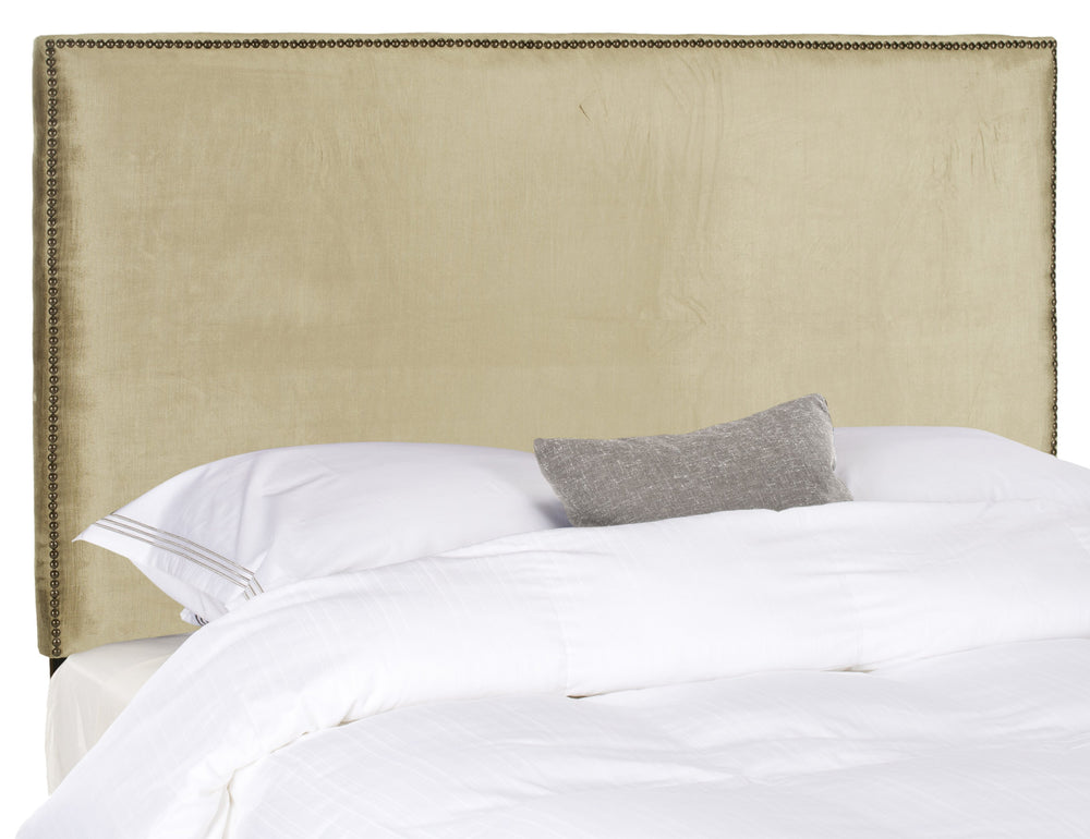 Safavieh Sydney Full Headboard In Olive Green - Luxurious Design For Stylish Bedroom Transformation & Comfort Olive Plywood,40% Viscose,60% Cotton Mcr4627e