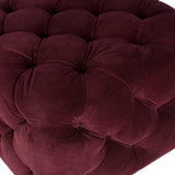 Safavieh Kenan Tufted Ottoman Bordeaux MCR4635A