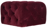 Safavieh Kenan Tufted Ottoman Bordeaux MCR4635A