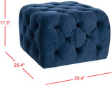 Safavieh Kenan Tufted Ottoman Navy MCR4635D