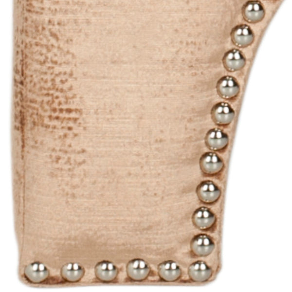 Safavieh Grant Ottoman - Elegant Moorish Arch Design With Polished Silver Nail Heads For Any Living Space Mink Brown MCR4636F