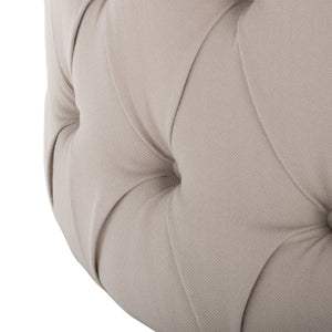 Safavieh Charlene Tufted Cocktail Ottoman - Glamorous Vintage-Inspired Centerpiece For Modern Living Spaces Taupe MCR4638A