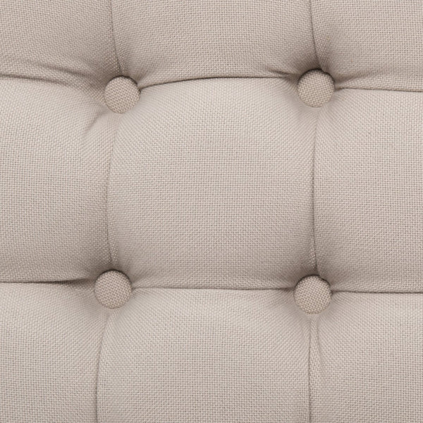 Safavieh Charlene Tufted Cocktail Ottoman - Glamorous Vintage-Inspired Centerpiece For Modern Living Spaces Taupe MCR4638A