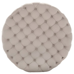 Safavieh Charlene Tufted Cocktail Ottoman - Glamorous Vintage-Inspired Centerpiece For Modern Living Spaces Taupe MCR4638A
