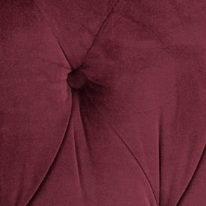 Safavieh Charlene Tufted Cocktail Ottoman - Glamorous Vintage-Inspired Centerpiece For Modern Living Spaces Bordeaux MCR4638B