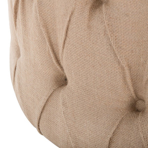 Safavieh Charlene Tufted Cocktail Ottoman - Glamorous Vintage-Inspired Centerpiece For Modern Living Spaces Wheat MCR4638C