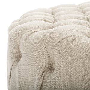 Safavieh Charlene Tufted Cocktail Ottoman - Glamorous Vintage-Inspired Centerpiece For Modern Living Spaces Antique Gold MCR4638G