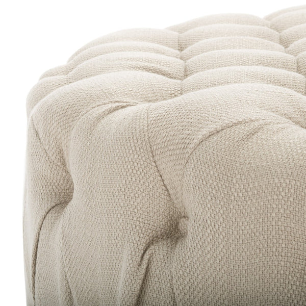 Safavieh Charlene Tufted Cocktail Ottoman - Glamorous Vintage-Inspired Centerpiece For Modern Living Spaces Antique Gold MCR4638G