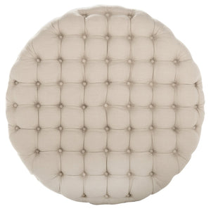 Safavieh Charlene Tufted Cocktail Ottoman - Glamorous Vintage-Inspired Centerpiece For Modern Living Spaces Antique Gold MCR4638G
