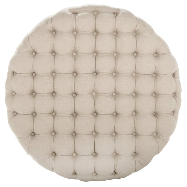 Safavieh Charlene Tufted Cocktail Ottoman - Glamorous Vintage-Inspired Centerpiece For Modern Living Spaces Antique Gold MCR4638G
