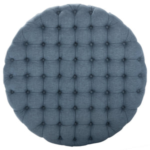 Safavieh Charlene Tufted Cocktail Ottoman - Glamorous Vintage-Inspired Centerpiece For Modern Living Spaces Navy MCR4638H