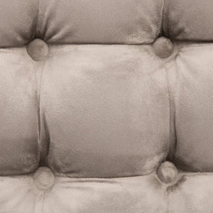 Safavieh Charlene Tufted Cocktail Ottoman - Glamorous Vintage-Inspired Centerpiece For Modern Living Spaces Mushroom MCR4638J