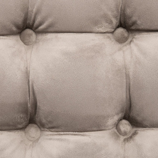 Safavieh Charlene Tufted Cocktail Ottoman - Glamorous Vintage-Inspired Centerpiece For Modern Living Spaces Mushroom MCR4638J