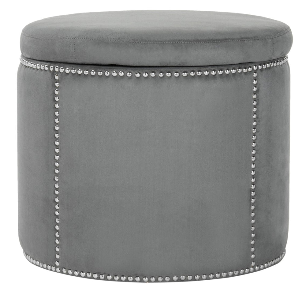 Safavieh Jody Ottoman - Silver Nail Heads Grey MCR4641B